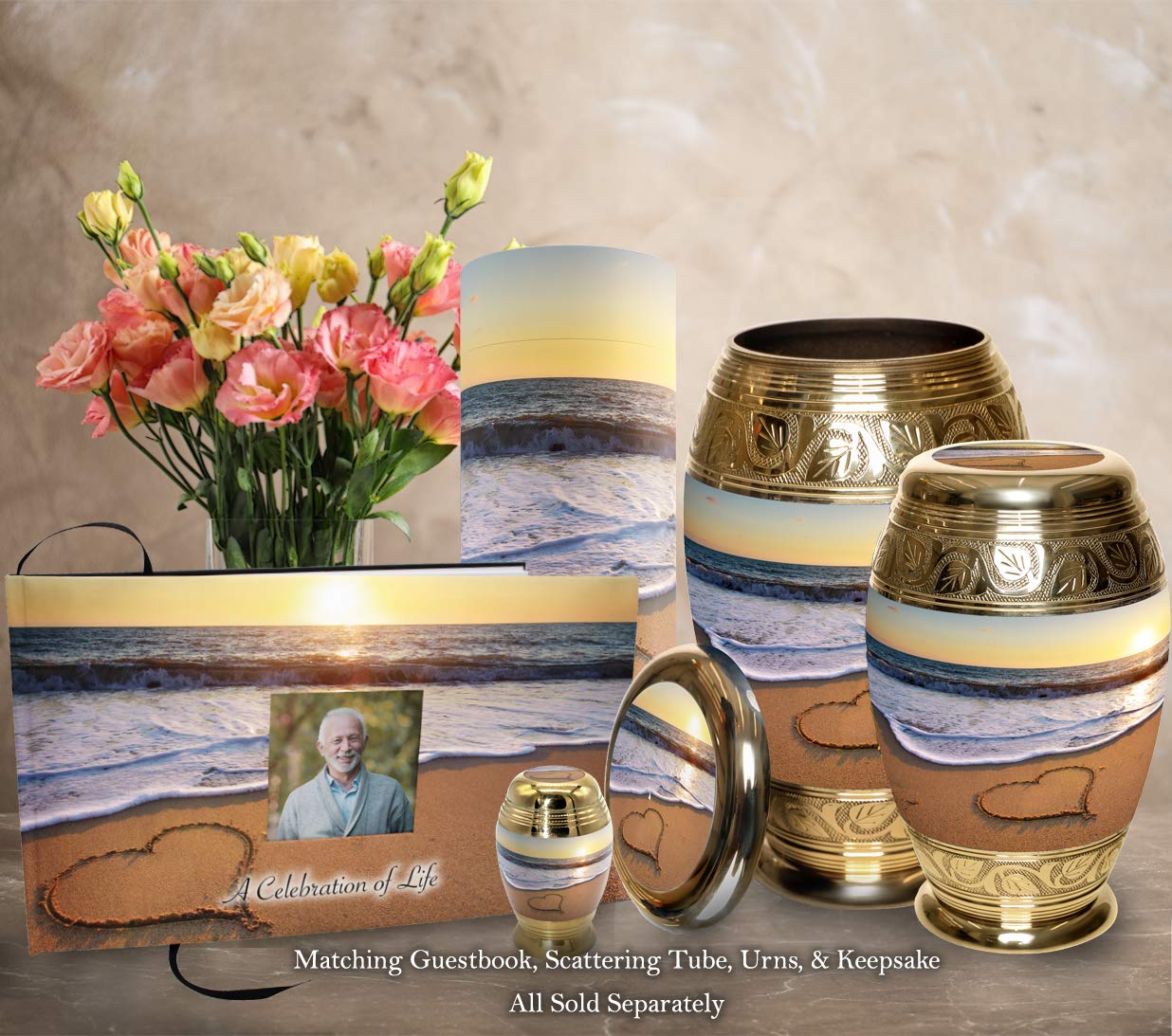 Endless Summer Photo Funeral Guest Book - Memorial Service Sign In Book for Celebration of Life | Perfect for Funeral Services, Memorial Gatherings & Remembrance Events