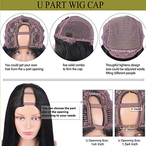 24 Inch 250% Density U Part Wig - Kinky Curly Brazilian Human Hair Wigs for Women | Natural Look & Easy Styling | Perfect for Daily Wear, Parties & Special Occasions