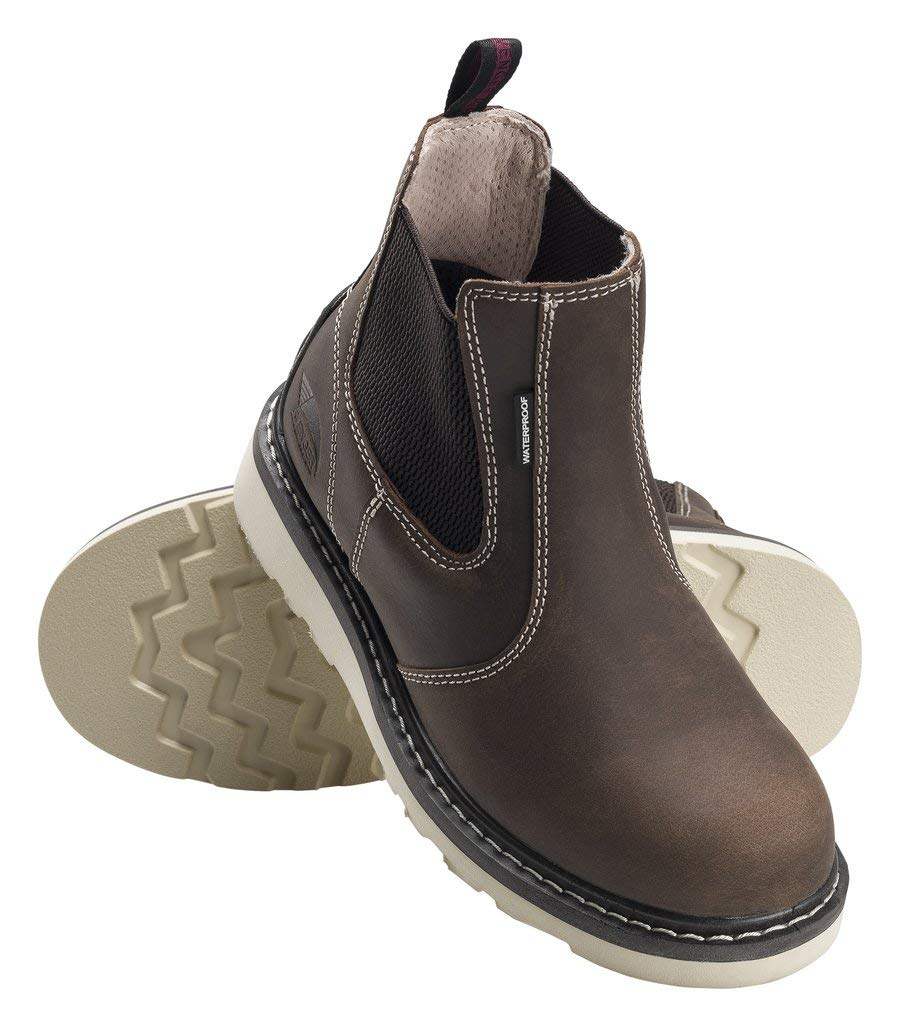 Avenger Women's Work Boots - Steel Toe Industrial Safety Shoes with Wedge Sole for Construction, Warehouse & Outdoor Work - Comfortable & Durable Non-Slip Work Boots