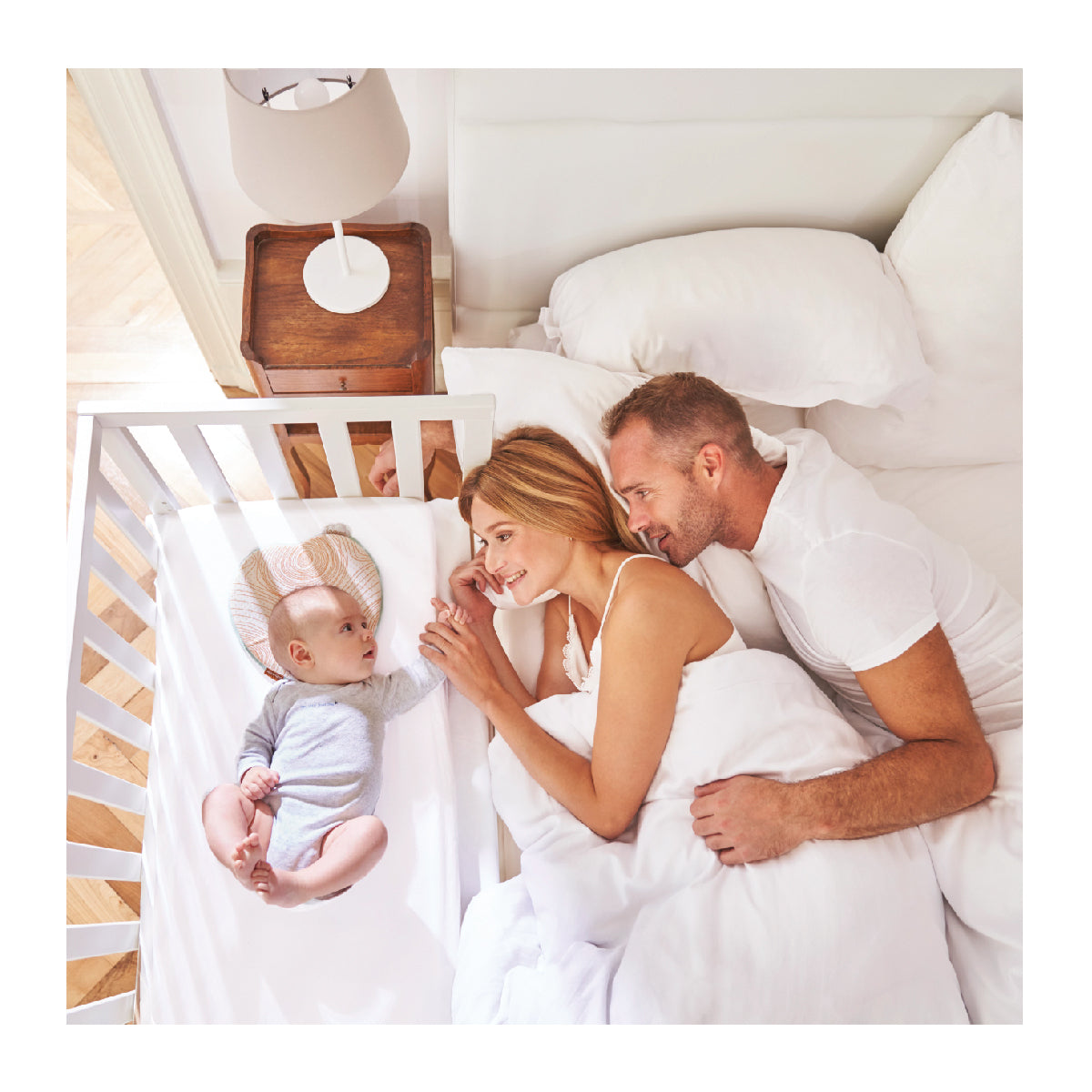 Babymoov Lovenest Natural Care Anti-Bacterial Baby Head Support Pillow - Perfect for Newborns & Infants During Sleep, Travel & Nursing
