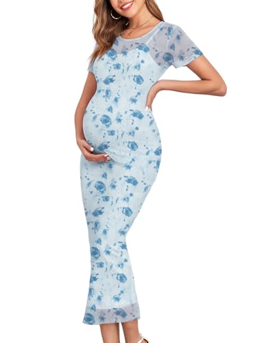 Short Sleeves, Floral3: Blue Rose