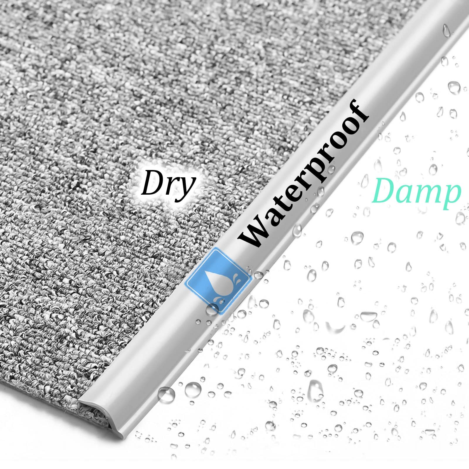 Self-Adhesive Gray Carpet Edge Trim for Wood, Laminate & Vinyl Floors - PVC Rug Transition Strips for Tile to Carpet, Carpet to Tile & Laminate to Rug - 3ft/16ft/32ft/49ft Length Options (Red) - Perfect for Seamless Flooring Transitions in Homes & Offices
