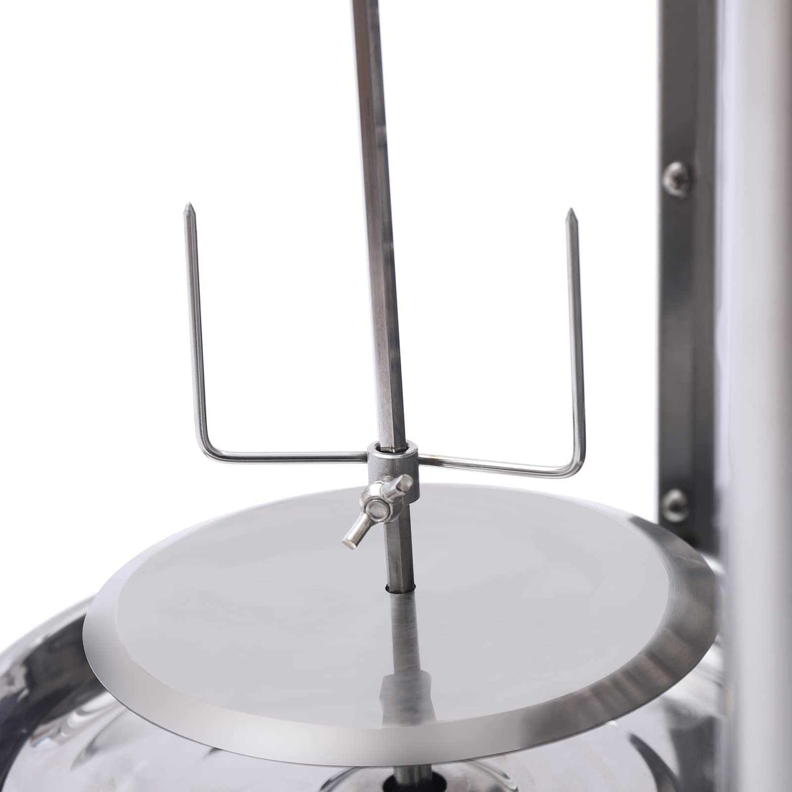 Commercial Electric Shawarma Gyros Rotisserie Grill Machine - Automatic Rotating 110V for Chicken, Turkey, Tacos & More (Dual Heating Pipes) - Perfect for Restaurants, Food Trucks & Catering Events