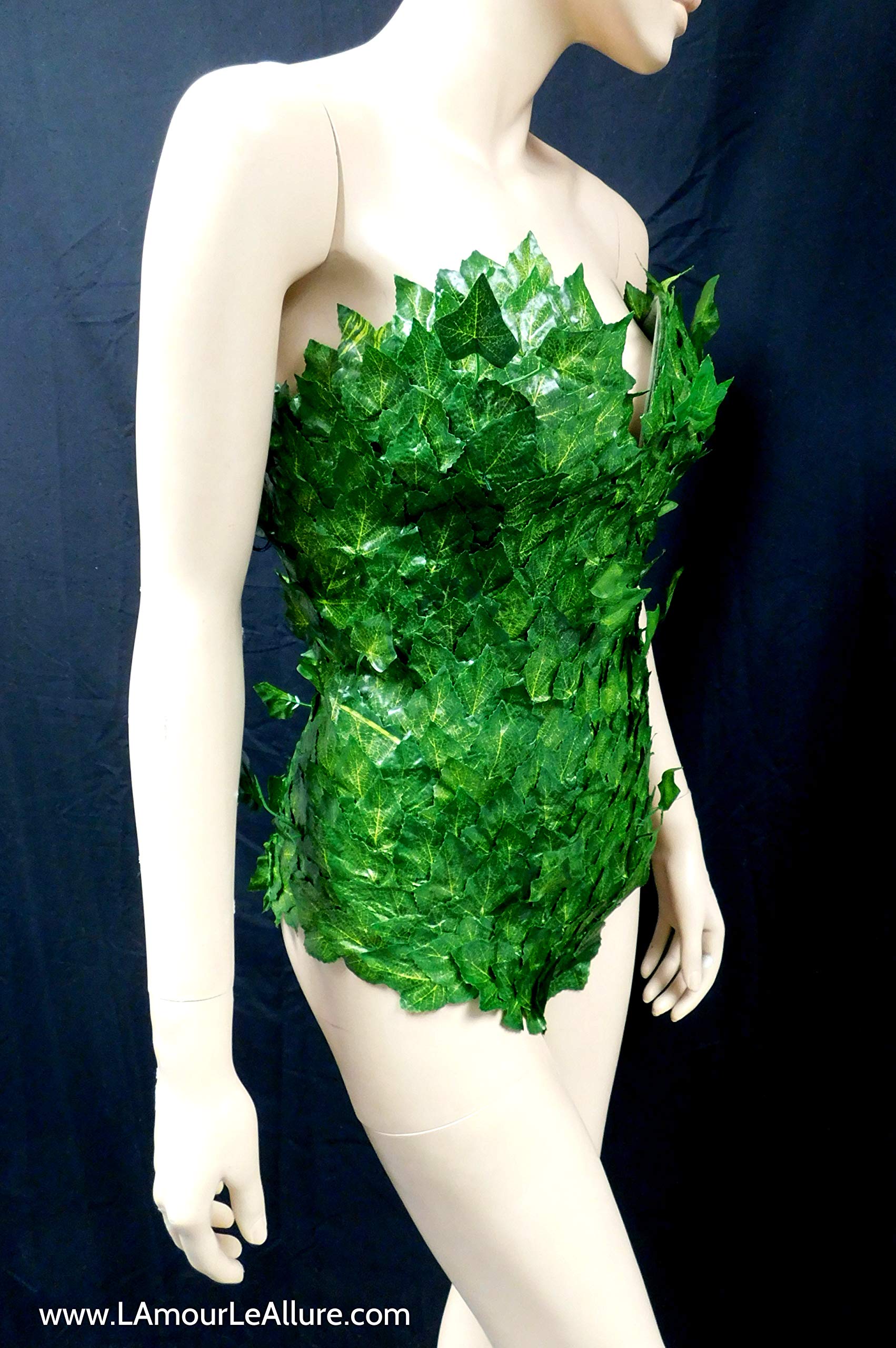 Full Poison Ivy Body Suit - Sexy Rave Bra & Cosplay Costume for Halloween, Comic Con & Themed Parties | DC Comics Villain Outfit