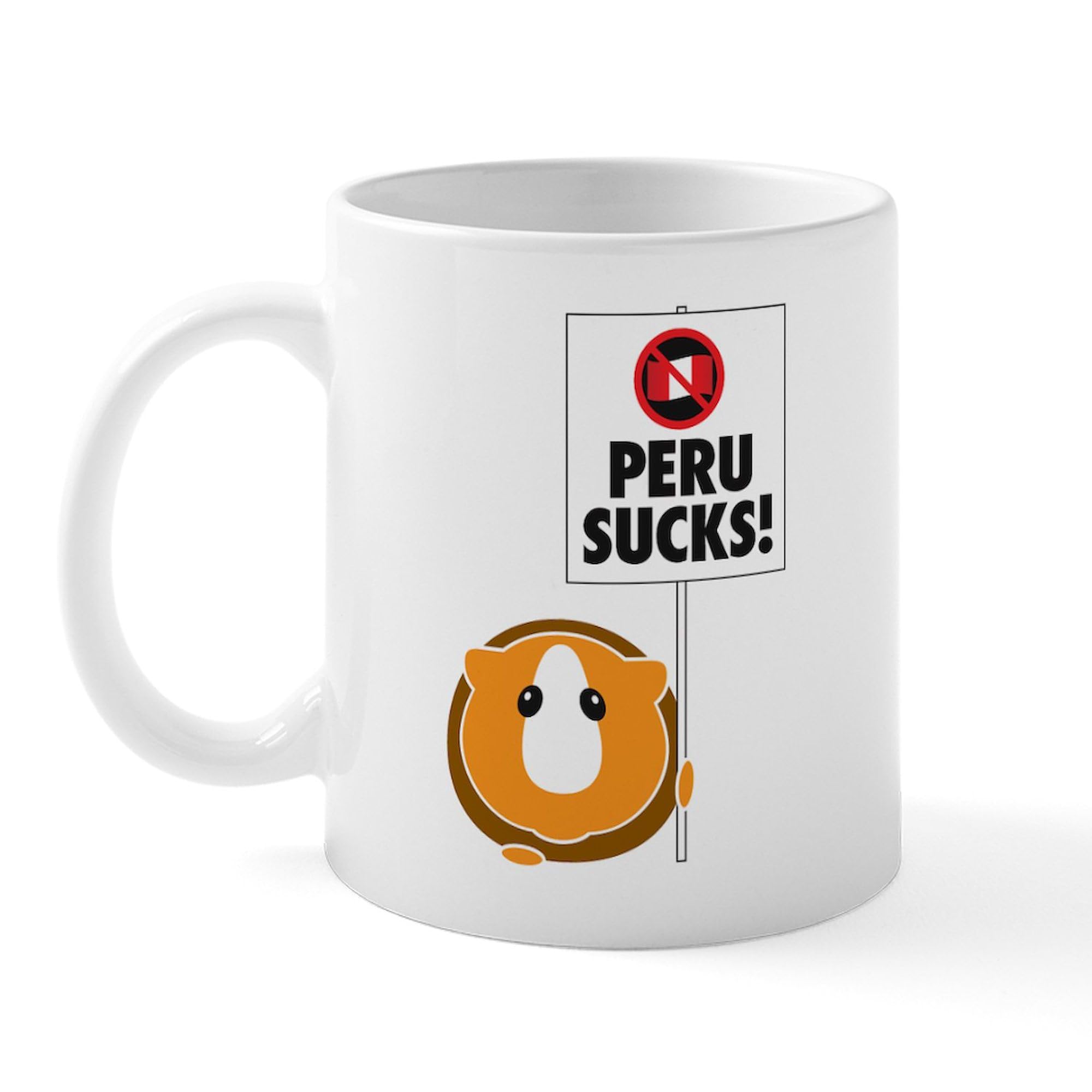 Peru Sucks 11 oz Ceramic Coffee Mug (325 ml) - Funny Travel Gift for Peru Lovers, Perfect for Coffee, Tea & Hot Drinks at Home or Office