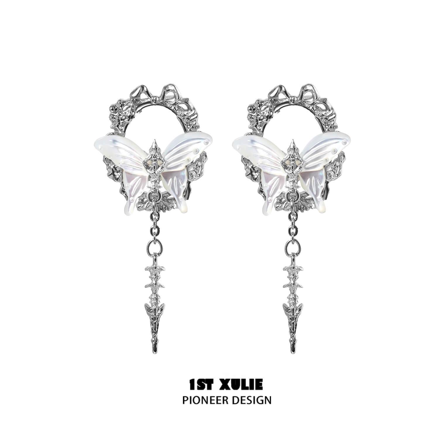 Winterfly S925 18K Platinum Plated Butterfly Stud Earrings for Women - Elegant Jewelry Gift for Valentine's Day, Anniversary & Special Occasions