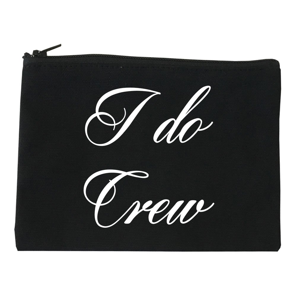 I Do Crew Bridal Party Cosmetic Makeup Bag - Waterproof Wedding Makeup Pouch for Bridesmaids, Bride & Bachelorette Essentials - Perfect for Wedding Day, Bridal Shower & Travel