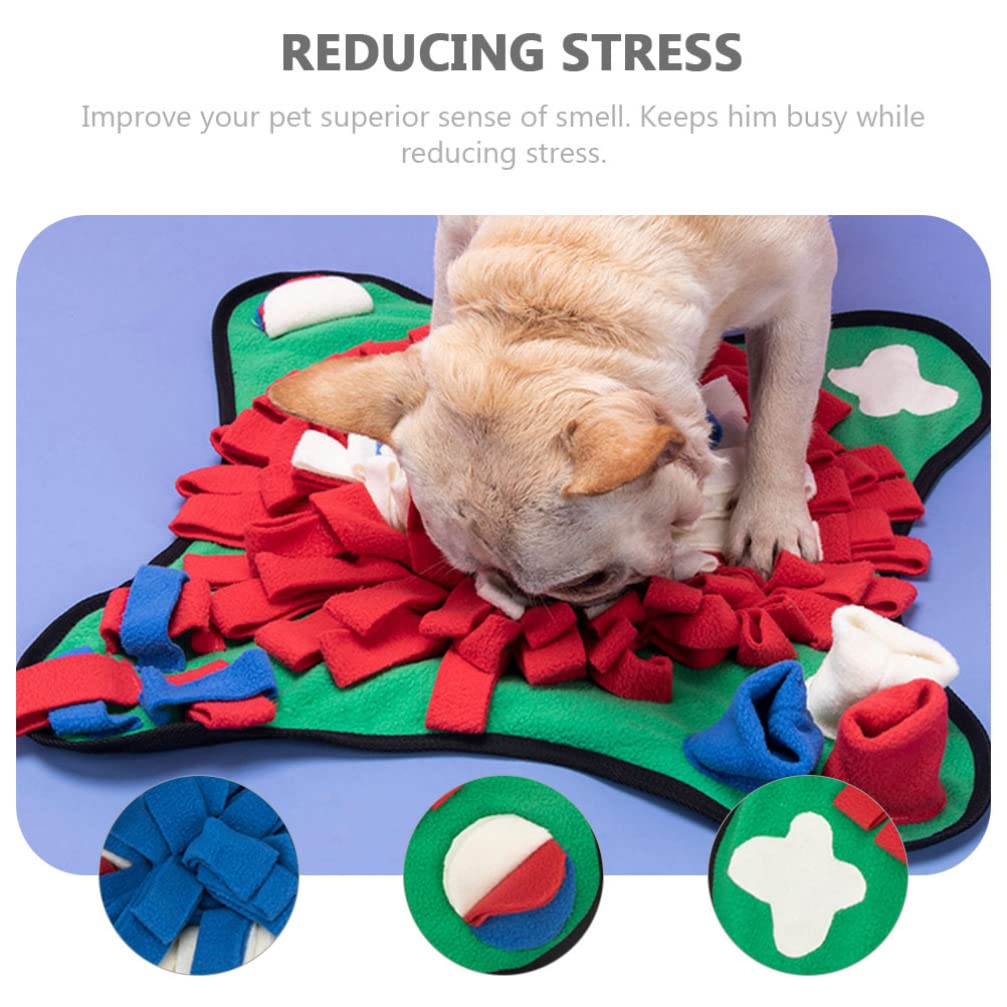 Balacoo Dog Snuffle Mat - Interactive Puzzle Toy for Dogs, Sniffing & Foraging Training Blanket with Polar Fleece - Perfect for Mental Stimulation & Indoor/Outdoor Play