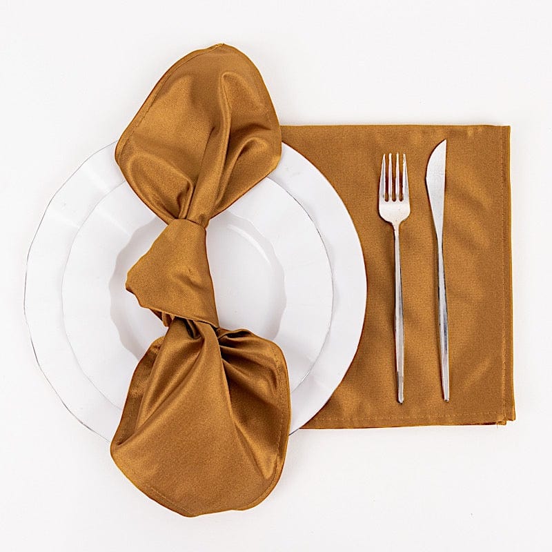 5 Premium 20x20 Inch Scuba Polyester Dinner Napkins - Soft & Absorbent for Fine Dining, Weddings & Formal Events