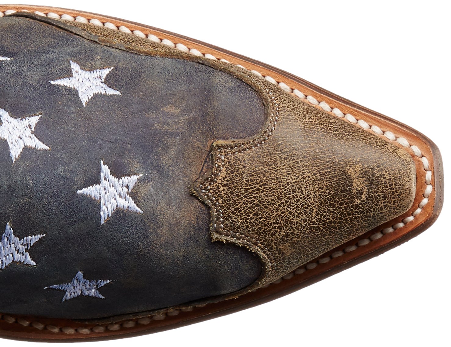 Roper Men's America Brown Leather Cowboy Boots Size 8 D - Comfortable Western Boots for Riding, Work & Casual Wear