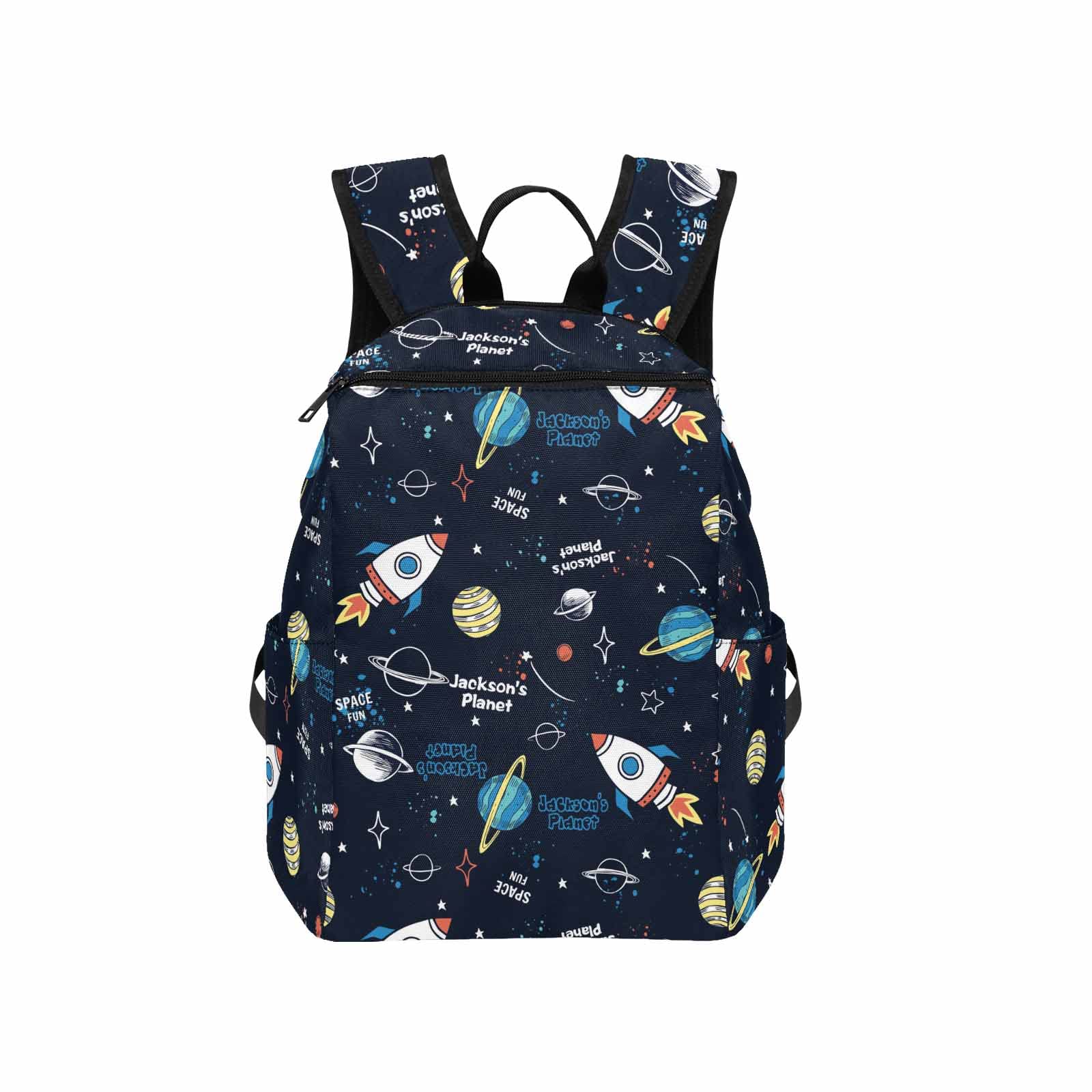 Personalized Custom Name Backpack for Kids - Durable School Bag for Boys & Girls, Cute Planet Design Bookbag for Camping, Travel & Everyday Use