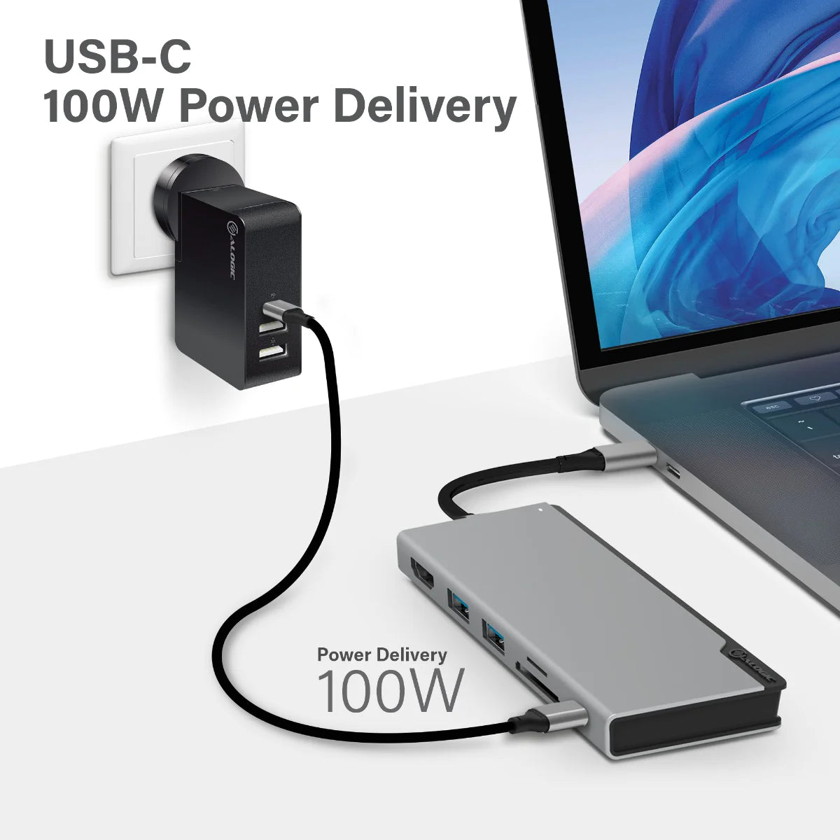 UNI USB C Dock with Power Delivery - Ultra Series | 4K HDMI, Ethernet, USB Ports for MacBook Pro, Dell XPS, HP Laptop | Home Office & Gaming Setup