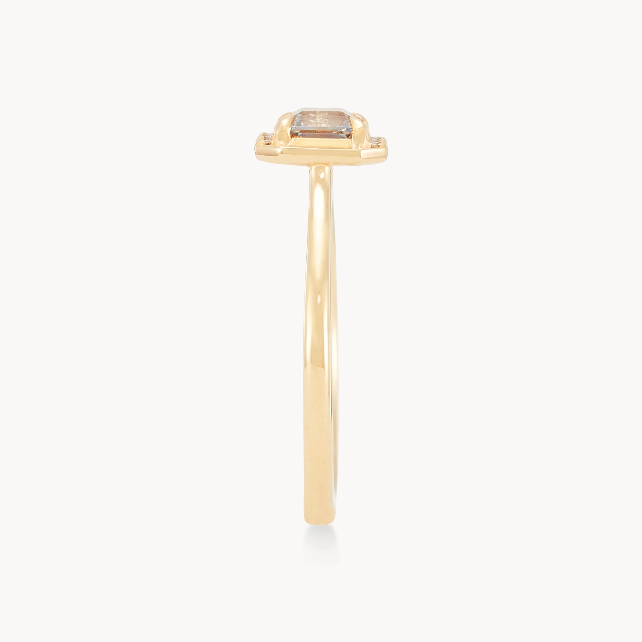 Unique Cosmic Waltz 14K Yellow Gold Cushion Cut Sapphire Ring – Elegant Handmade Jewelry for Weddings, Anniversaries & Special Occasions