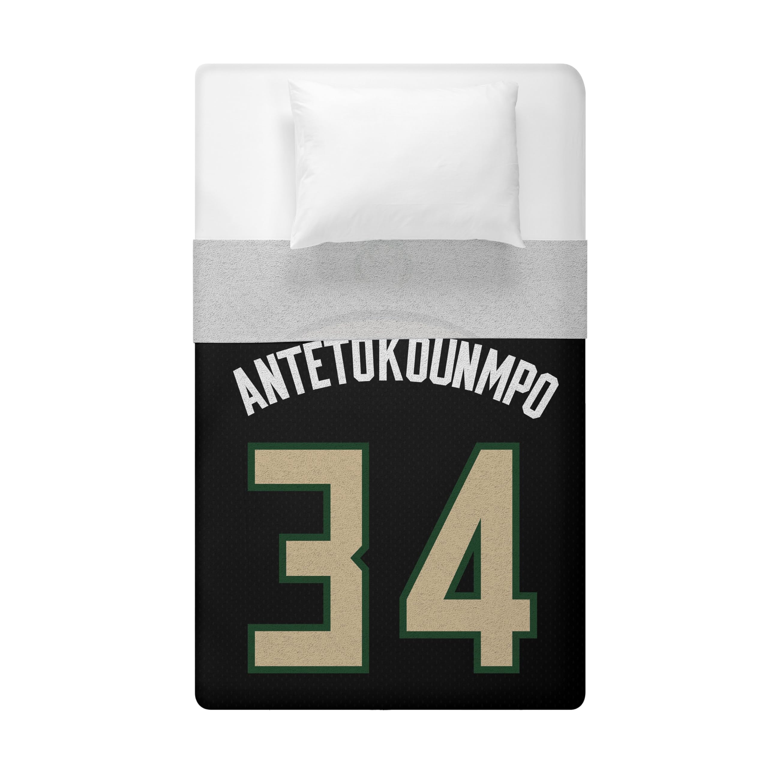 Milwaukee Bucks Giannis Antetokounmpo 60x80 Inch NBA Plush Throw Blanket - Soft Raschel Knit Basketball Bedding for Fans, Perfect for Game Nights & Cozy Home Decor