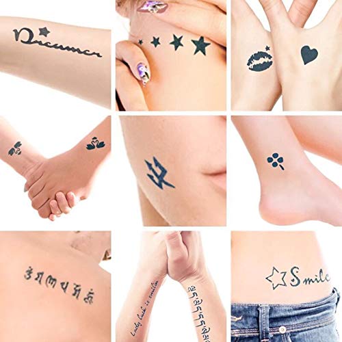 Temporary Tattoos Kit - Semi Permanent Jagua Fruit Based Tattoo Gel & Ink for DIY Body Art (6 Pieces) | Perfect for Parties, Festivals & Creative Self-Expression
