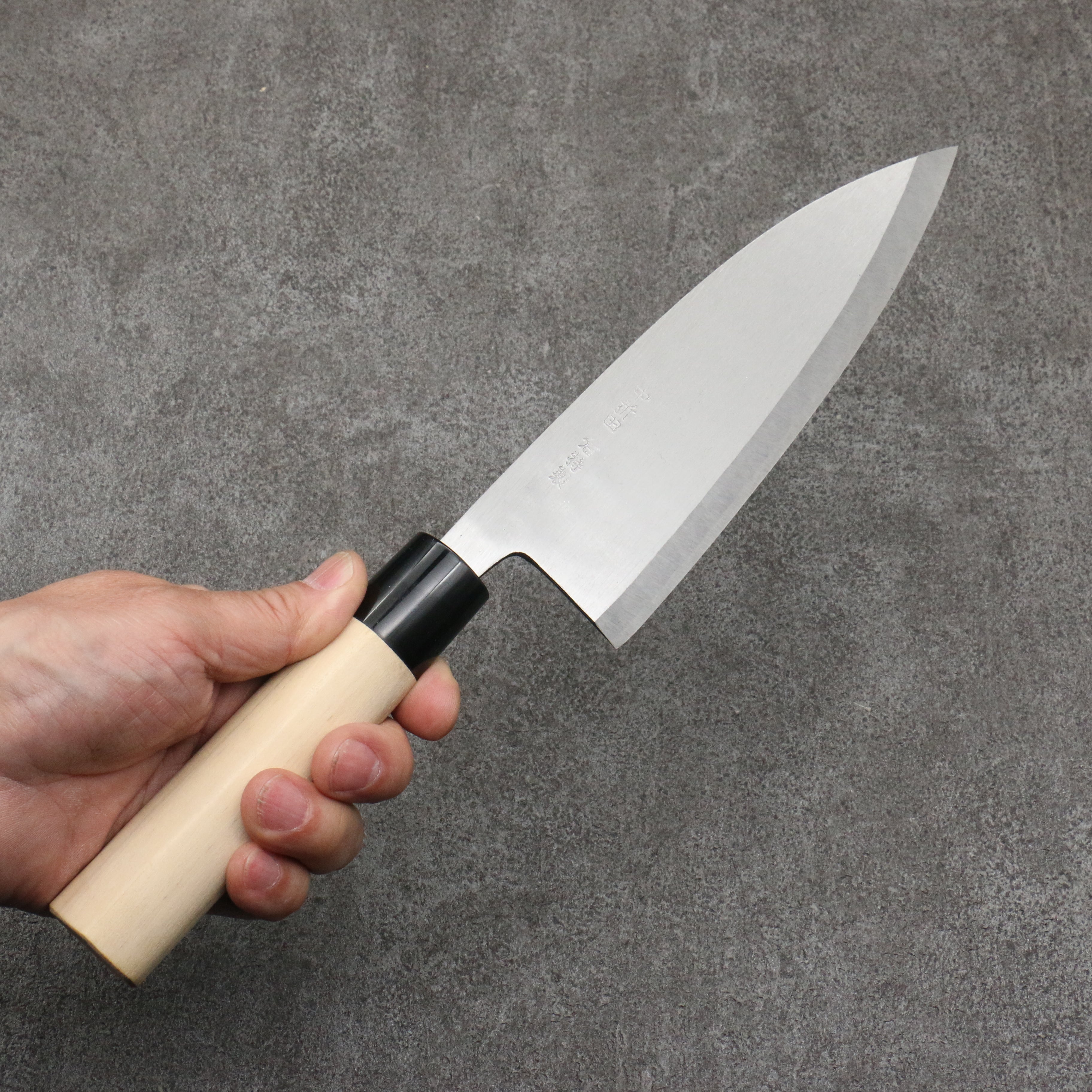 Premium Nakaniida White Steel No.2 Migaki Polish Finish Deba Knife 165mm with Magnolia Handle - Professional Japanese Kitchen Knife for Sushi, Filleting Fish & Precision Cutting