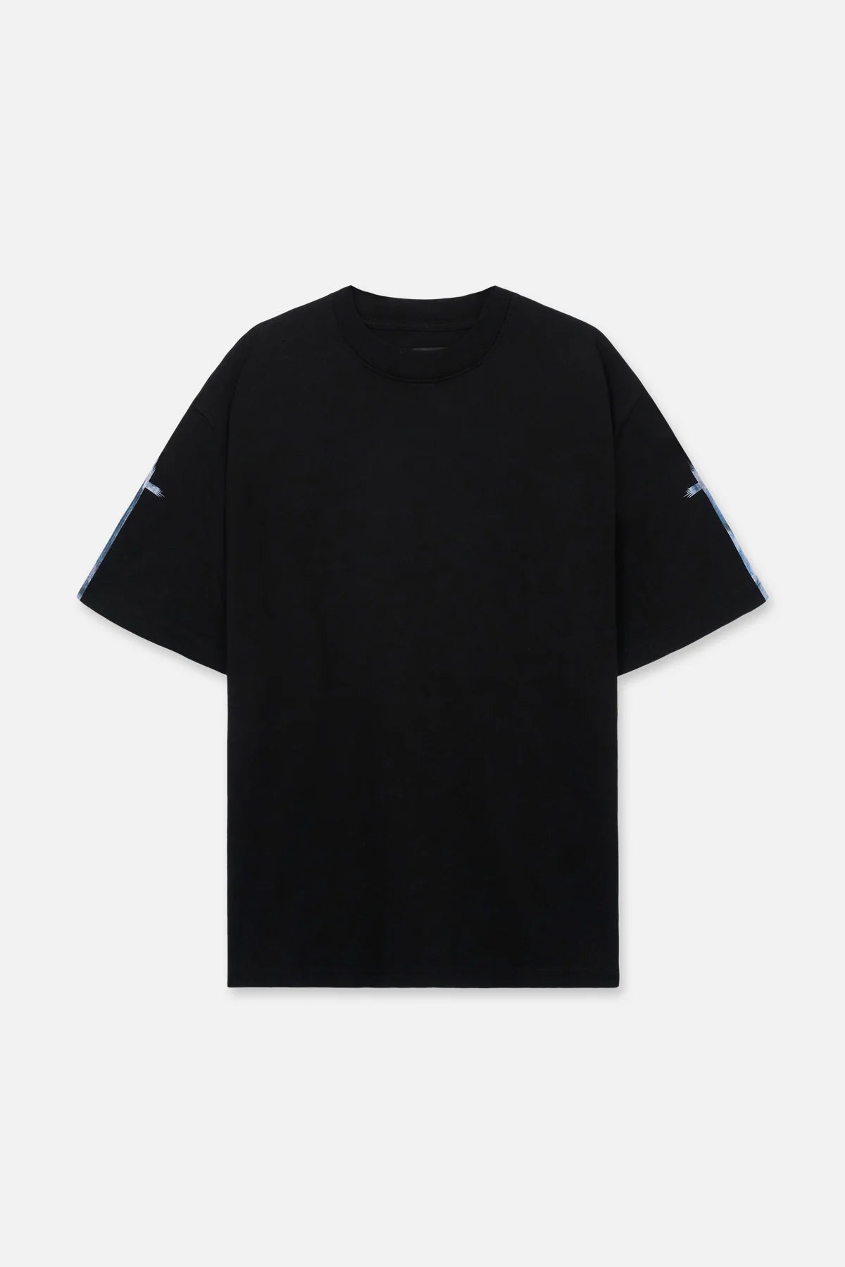 RTA Colt Black Metallic Sleeve Cross T-Shirt for Men | Trendy Graphic Tee with Unique Sleeve Design | Perfect for Casual Wear, Street Style & Night Out