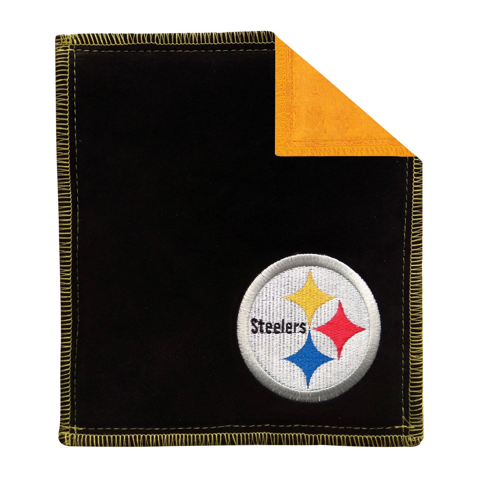 Pittsburgh Steelers Microfiber Shammy Pad - Absorbent Car Cleaning Towel for NFL Fans - Perfect for Sports Bars, Tailgating & Vehicle Detailing