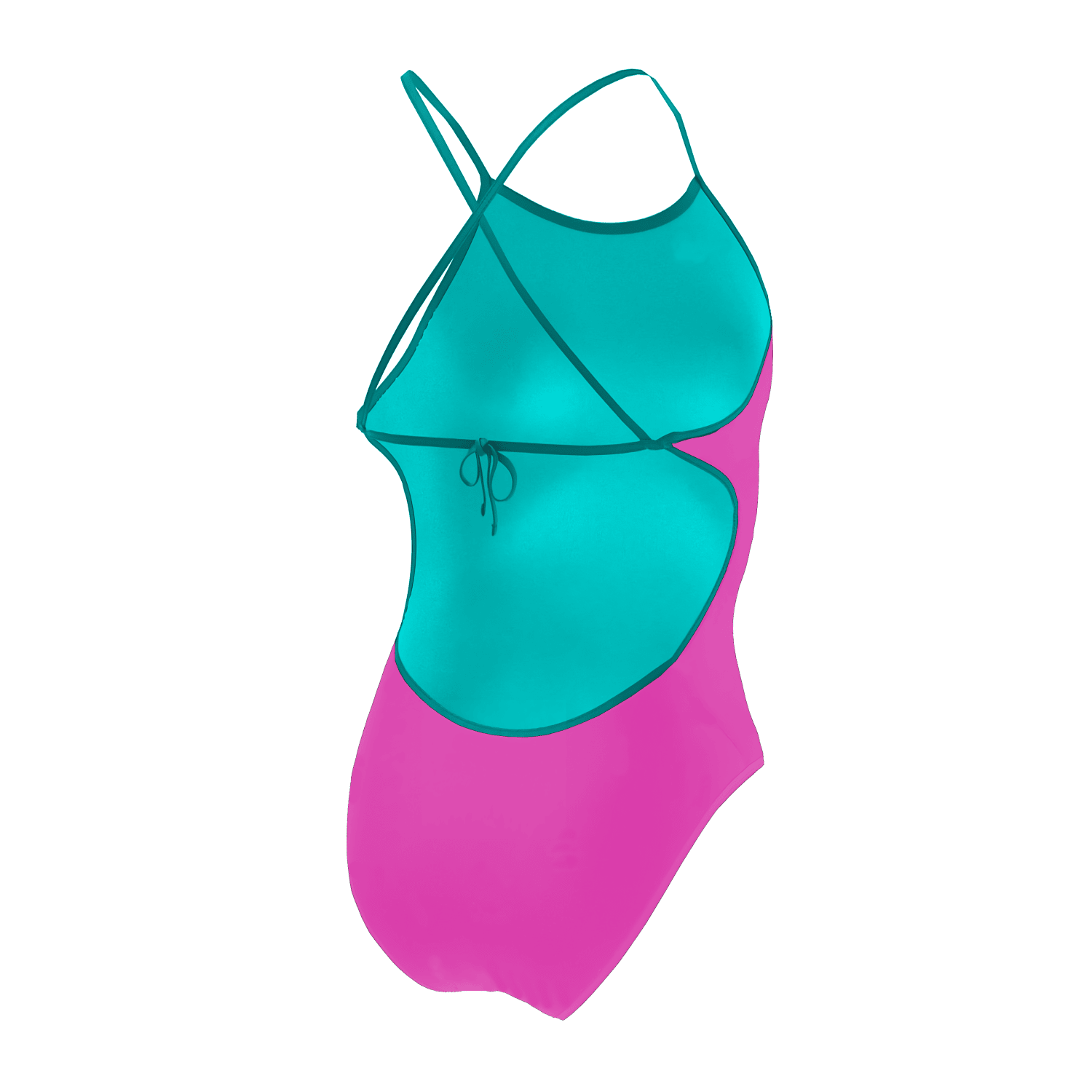 Jowe Women's Tie Back Swimsuit - Game Pink / Calm - Sexy One Piece Bathing Suit for Beach, Pool & Vacation