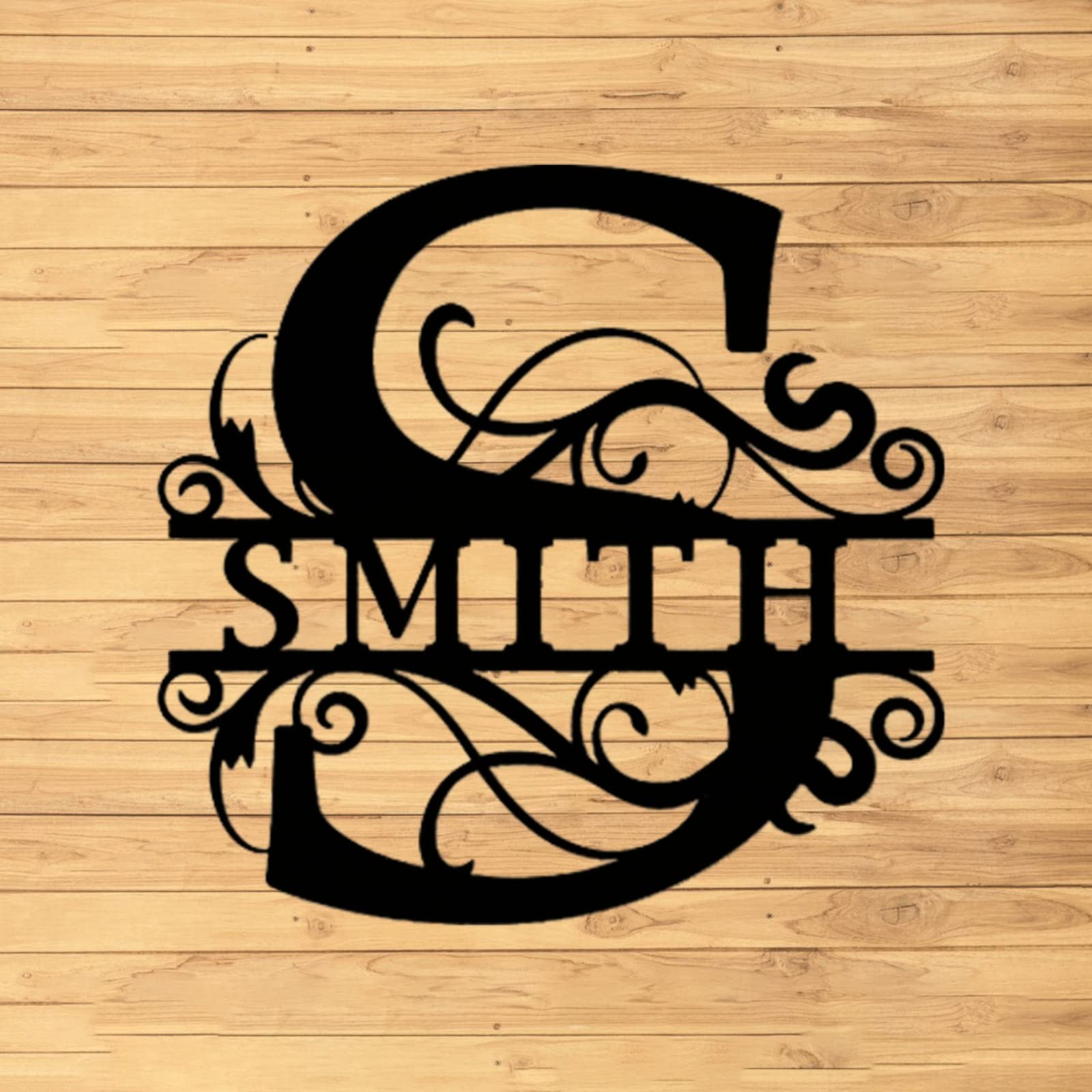 Custom Metal Wall Sign - Personalized Letter & Monogram Wall Art Decor - Family Name Sign for Home, Office & Wedding Decorations