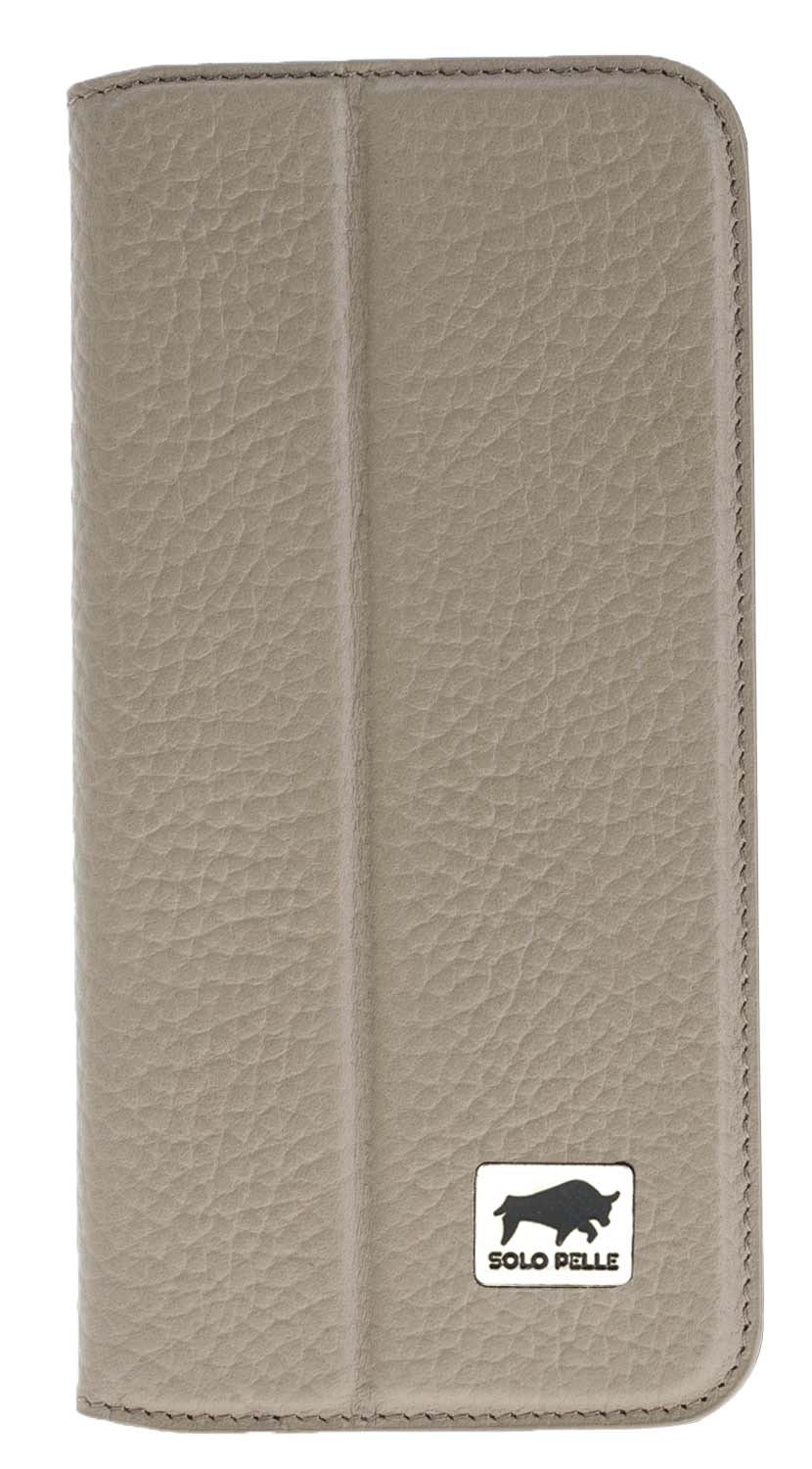 Premium Genuine Leather iPhone 7 Plus / 8 Plus Wallet Case with Card Slots - Floating Taupe Design | Perfect for Business Professionals & Everyday Use