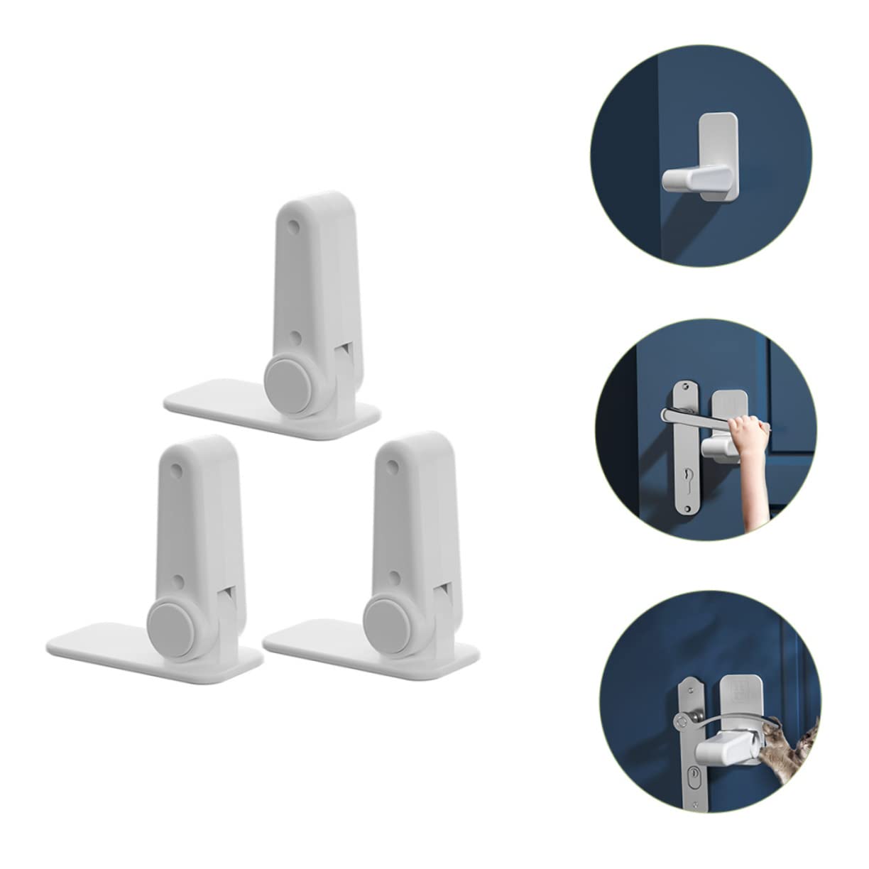 ORFOFE Child Safety Door Locks - Baby Proof Door Handle Locks for Boys & Girls | Secure Kids from Opening Doors | Perfect for Homes, Nurseries, and Daycares
