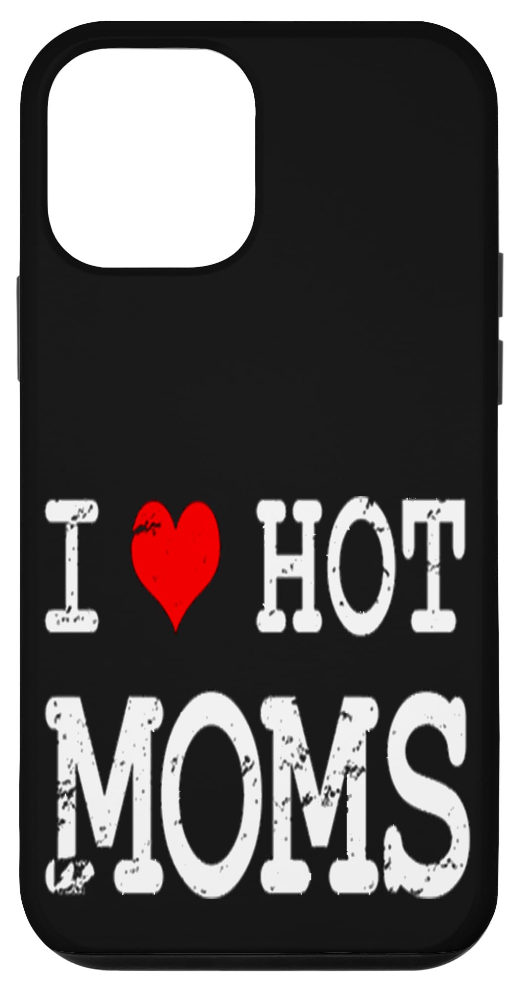iPhone 12 Mini Case - I Love Hot Moms with Red Heart Design, Slim Protective Phone Cover for Apple iPhone 12 Mini - Perfect Gift for Mother's Day, Birthday & Special Occasions