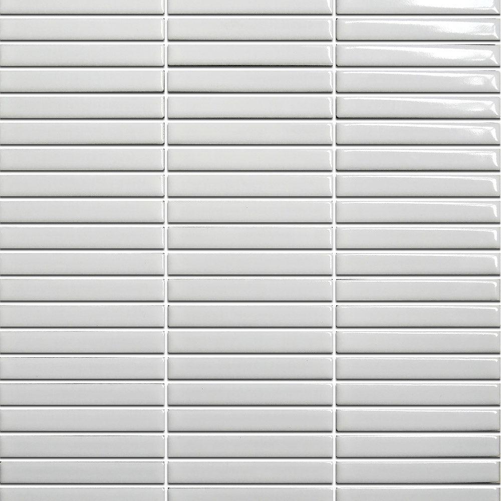 Nara White Kit Kat Gloss Mosaic Tile - Premium Ceramic Wall & Floor Tiles for Kitchen Backsplash, Bathroom, and Shower Decor