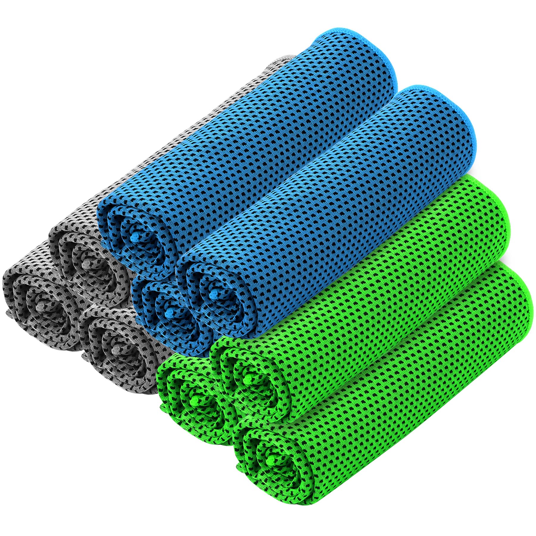 AUGSUN 9-Pack Cooling Sports Towels - Quick Dry Microfiber Ice Towels for Neck, Yoga, Gym, Camping, Running & Fitness - Perfect for Hot Weather Workouts & Outdoor Activities