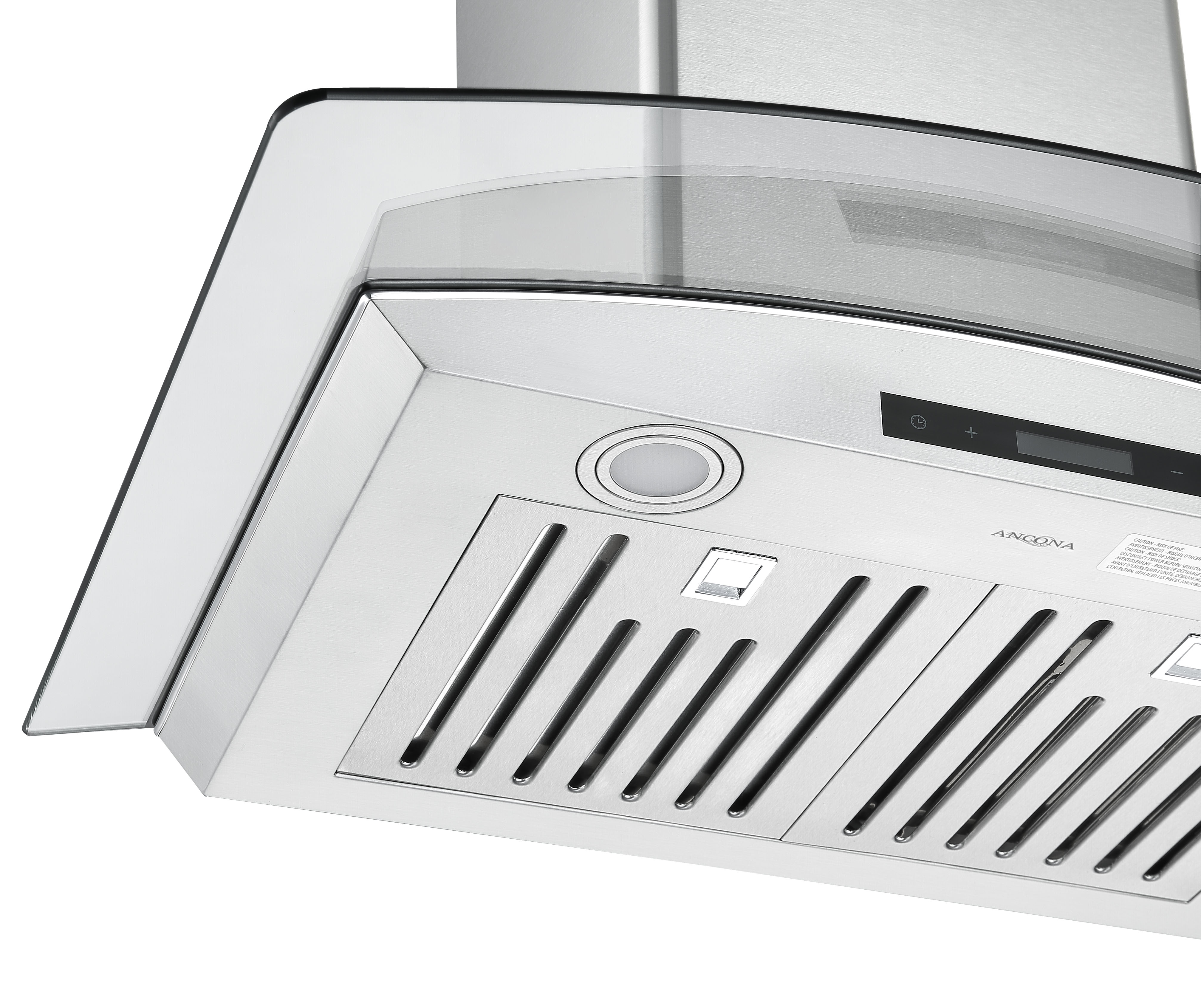 GCB630 30-Inch Stainless Steel Glass Canopy Range Hood - Powerful Kitchen Ventilation for Modern Homes
