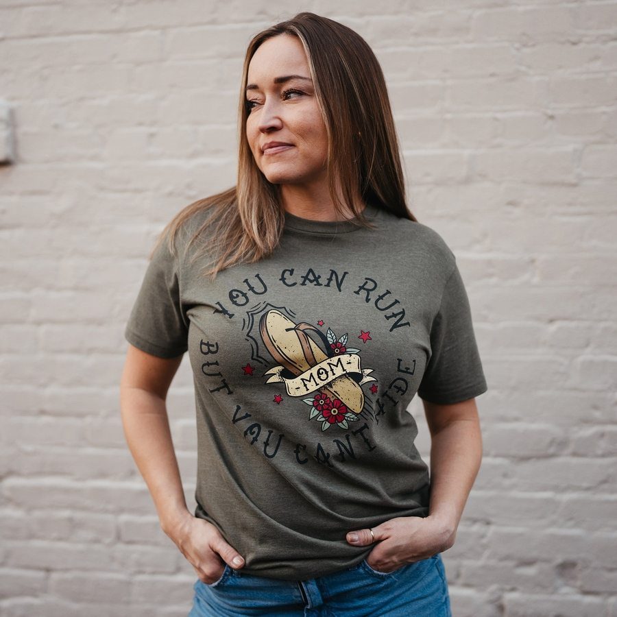 Women's Boyfriend Fit T-Shirt - Comfortable Military Green Cotton Tee for Casual Wear, Running & Everyday Outfits