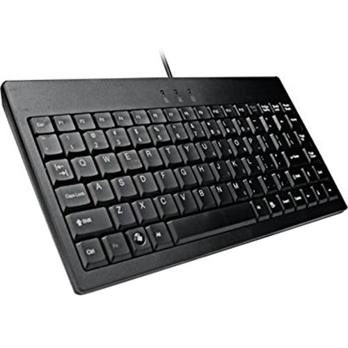 Adesso AKB 110B EasyTouch 110 Mini Keyboard - Compact USB Wired Keyboard for PC, Laptop, Office & Home Use (Black) - Perfect for Small Spaces, Travel & Productivity