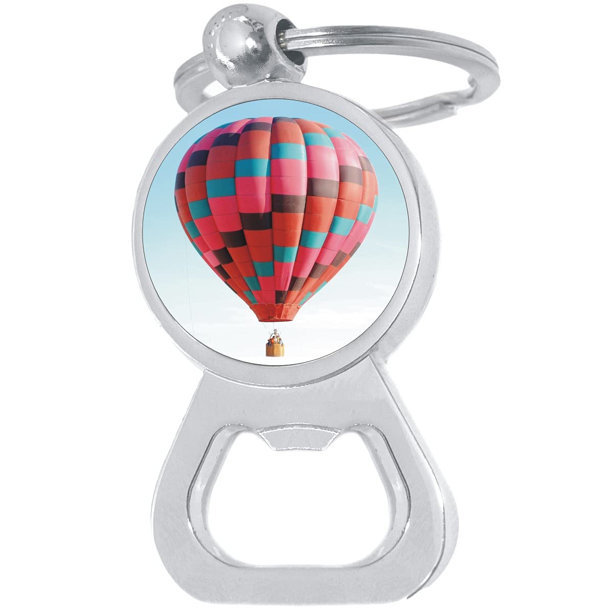 Hot Air Balloon Bottle Opener Keychain - Novelty Beer Bottle Cap Remover with Key Ring - Perfect for Camping, Travel, and Outdoor Adventures