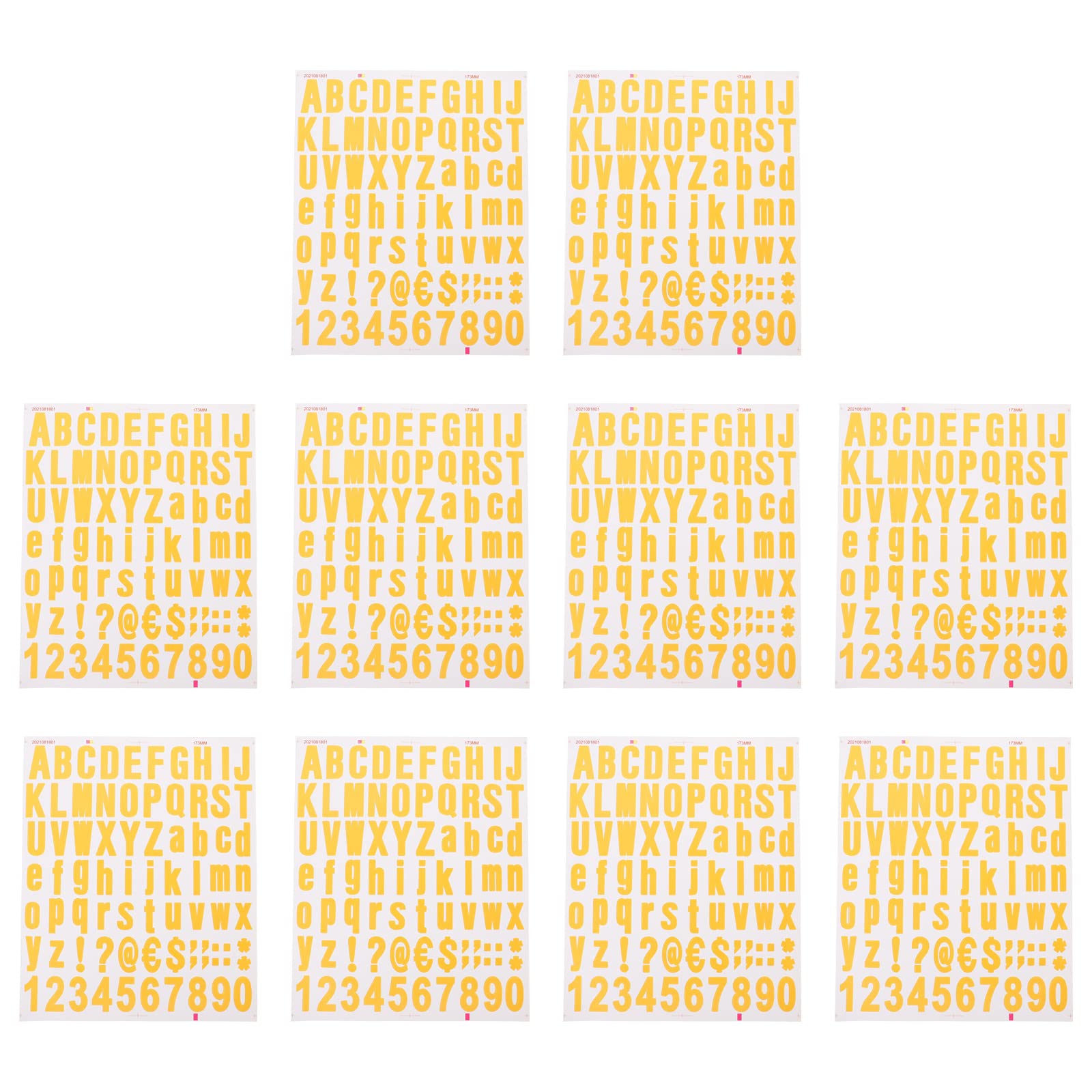 COHEALI Gold Number Stickers - 10 Sheets Self-Adhesive DIY Letters & Numbers for Fridge, Storage Box, Scrapbooking & Home Decor - Elegant Gold Trim Stickers for Organizing & Crafting