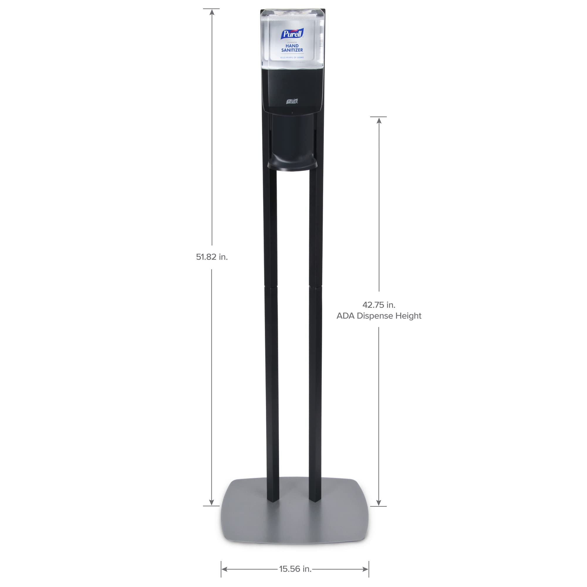 PURELL ES8 Automatic Hand Sanitizer Dispenser with Floor Stand - Graphite (Pack of 1) | Touch-Free Sanitizing for Hospitals, Offices & Public Spaces