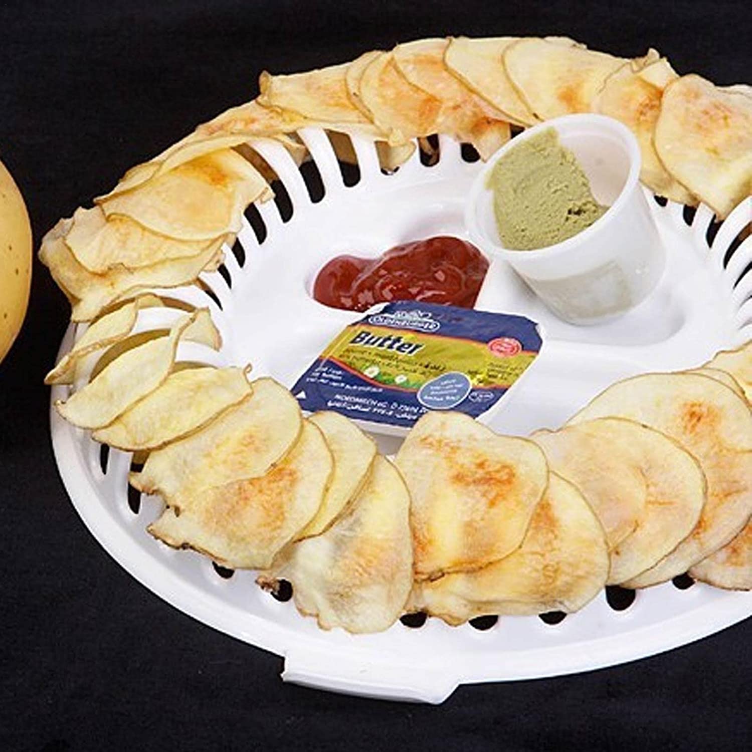 Healthy Microwave Potato Chip Maker - Oil-Free, BPA-Free Home Snack Maker for Easy, Low-Mess, Homemade Fat-Free Chips - Perfect for Keto, Vegan & Healthy Snacking at Home