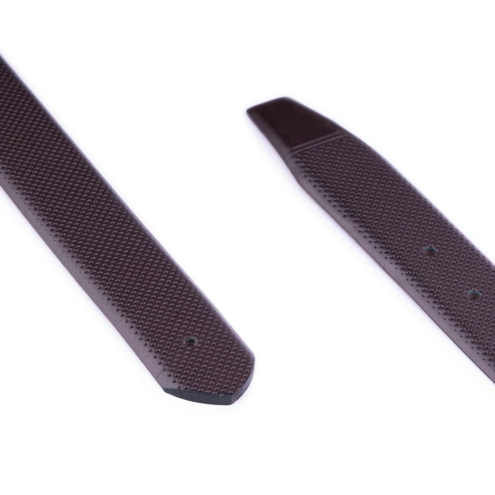 Premium 3.5cm Perforated Brown Leather Belt for Men - Compatible with Cartier Buckles - High-Quality Replacement Strap - Perfect for Business, Casual & Formal Wear