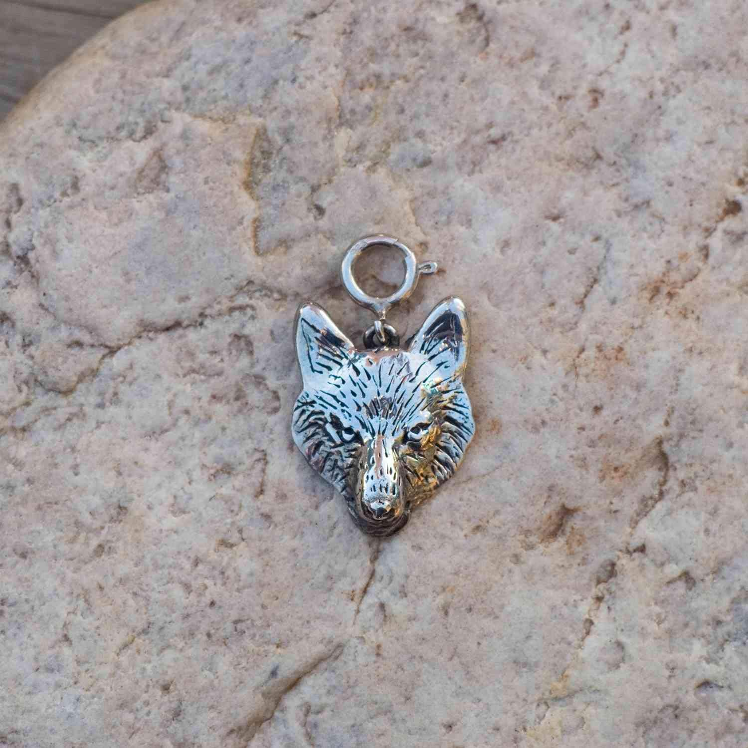 Handmade Sterling Silver Wolf Charm for Bracelet - Unique Wolf Jewelry Gift for Women - USA Crafted - Perfect for Nature Lovers & Boho Style Accessories