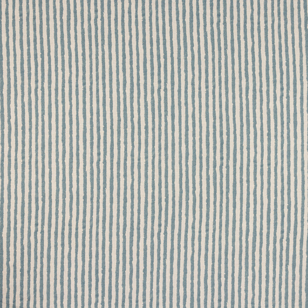 Waverley Stripe Linen Tablecloth - Vintage Blue Cotton Blend Rectangular Table Cover for Dining Room, Kitchen & Outdoor Picnics