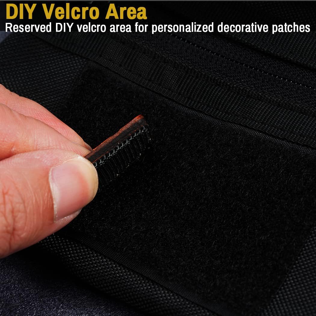 Viperade VE1-P EDC Pocket Organizer for Men - 5-Slot Tool Pouch for Flashlight, Pocket Knife, Tactical Pen & Gear - Compact Black Tactical EDC Pouch for Everyday Carry, Camping & Outdoor Adventures