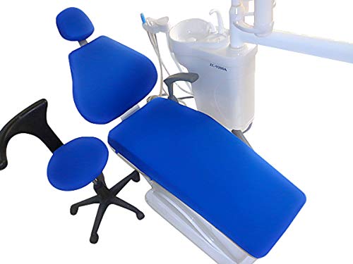 EAST Brand Protective Full Advanced Milk Silk Dental Unit Cover - Elastic Chair Seat Dustproof Set (Deep Blue) | Perfect for Dental Clinics, Hospitals & Home Use