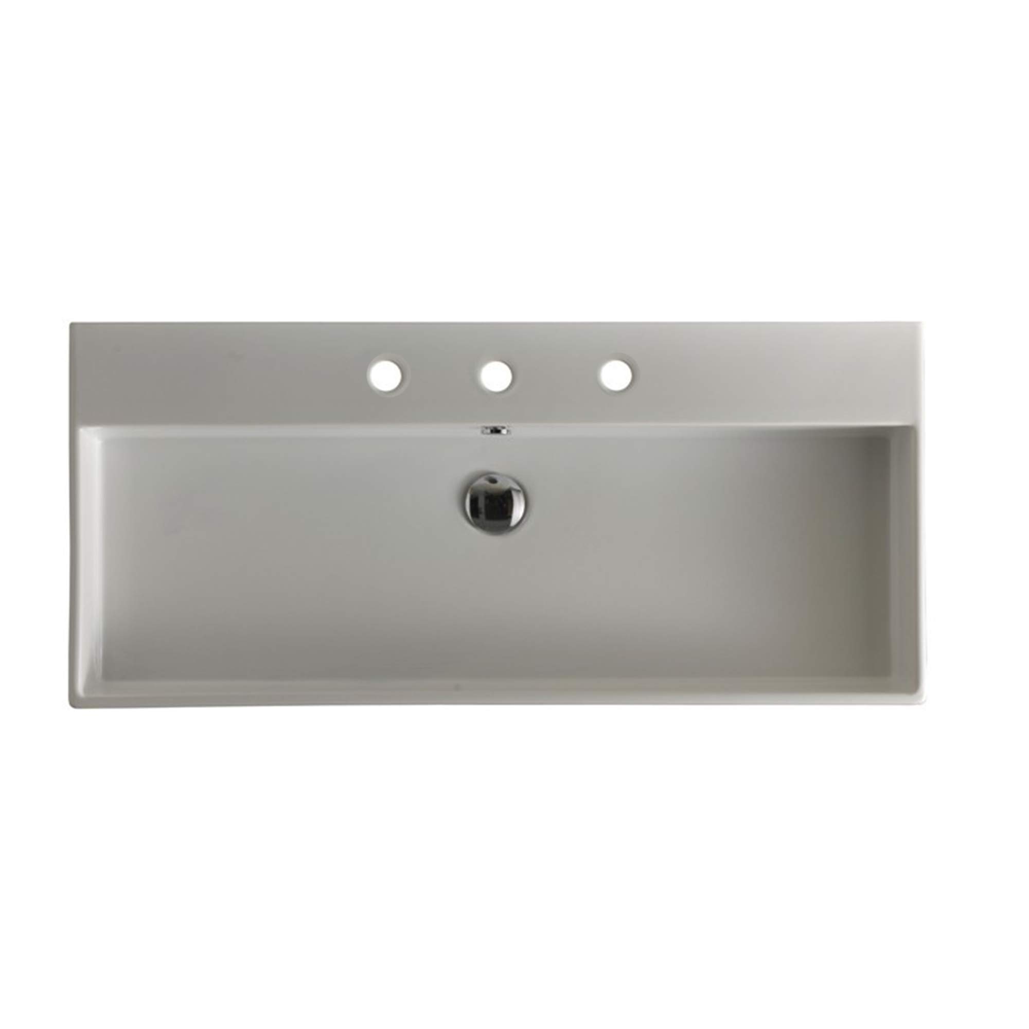 Unlimited 90.03 Bathroom Sink in Gloss White - Modern Drop-In Vanity Sink for Bathroom Remodeling & Home Upgrade