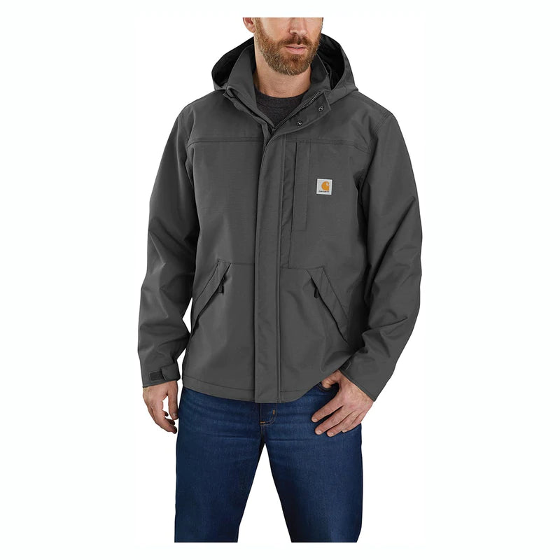 Storm Defender Loose Fit Heavyweight Waterproof Jacket for Men - Windproof Winter Coat with Hood, Outdoor Hiking & Workwear Protection
