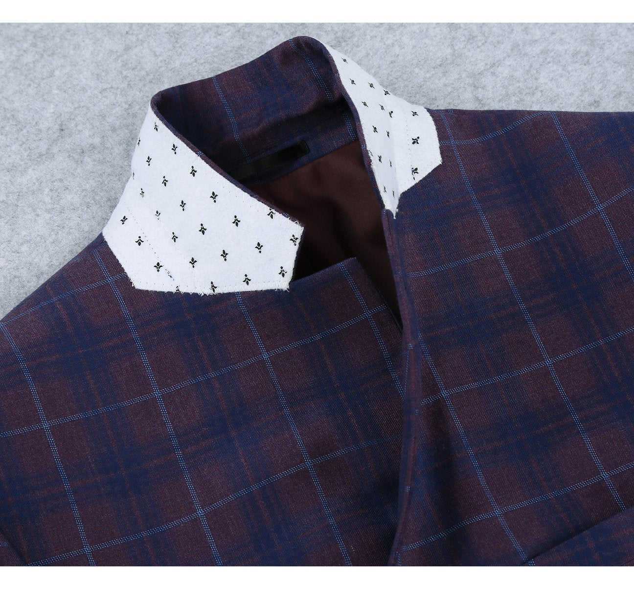 Alessandro Vitello by Renoir Purple 2-Button Slim Fit Premium Plaid Sport Coat for Men - Elegant Business Attire & Formal Occasions