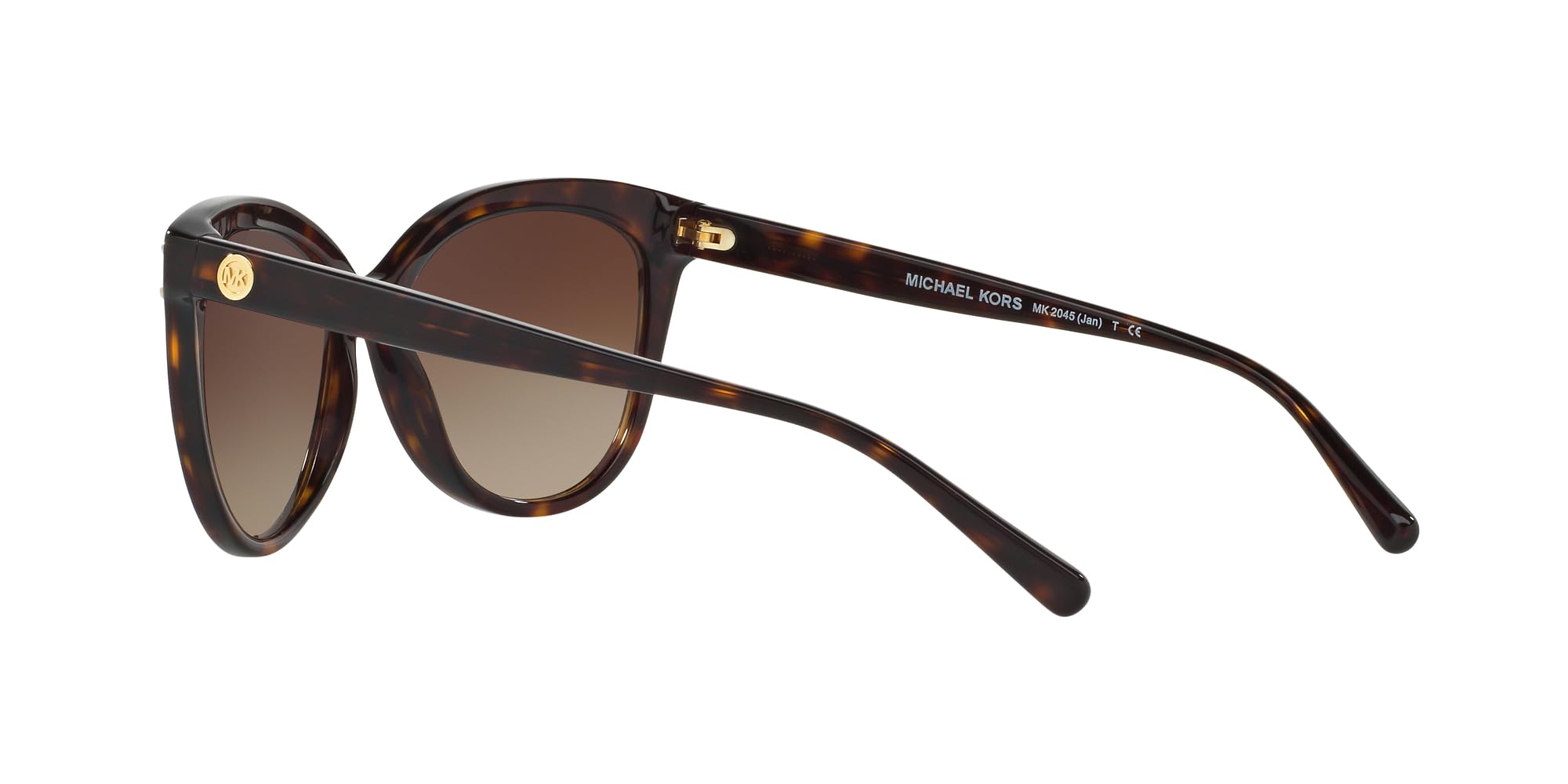 Michael Kors MK2045 Women's Cat Eye Sunglasses - Dark Tortoise/Brown Gradient Lens 55mm - Stylish UV Protection for Outdoor, Beach & Driving