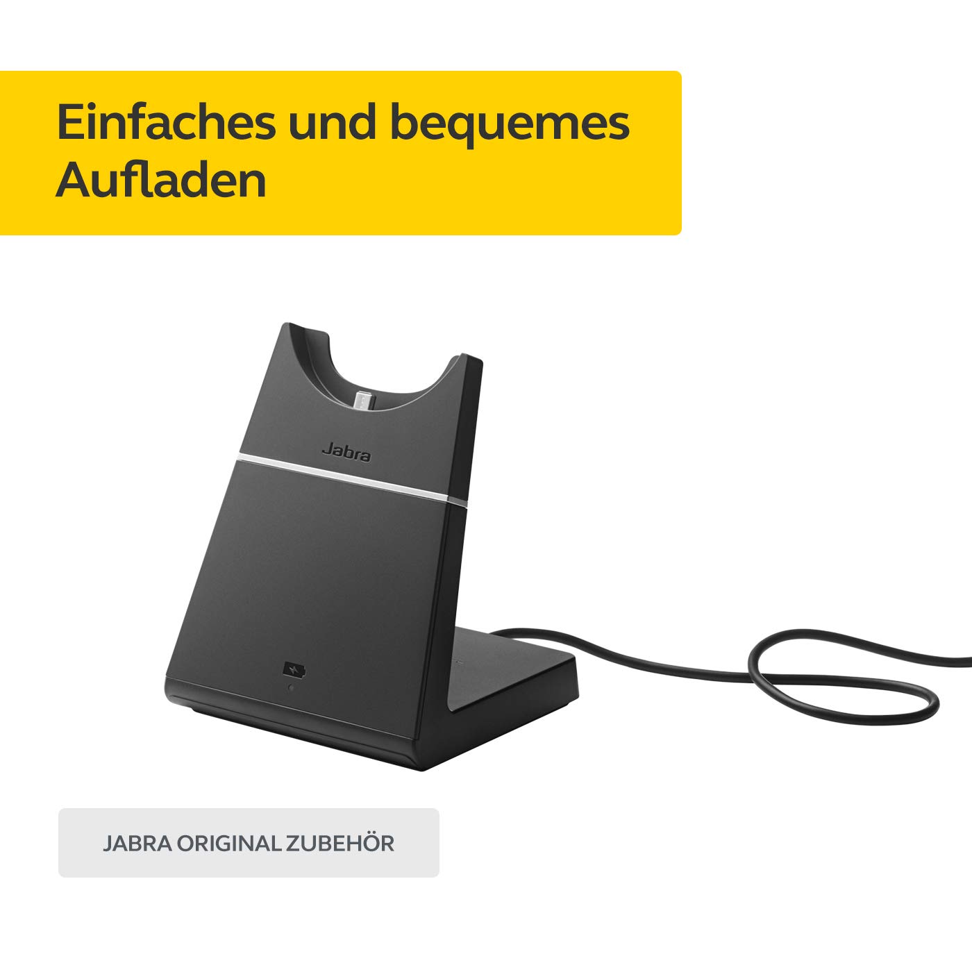 Jabra Evolve 75 Charging Stand - Genuine Office Headset Accessory for Easy Charging & Storage | Perfect for Workspace Organization & Headset Maintenance