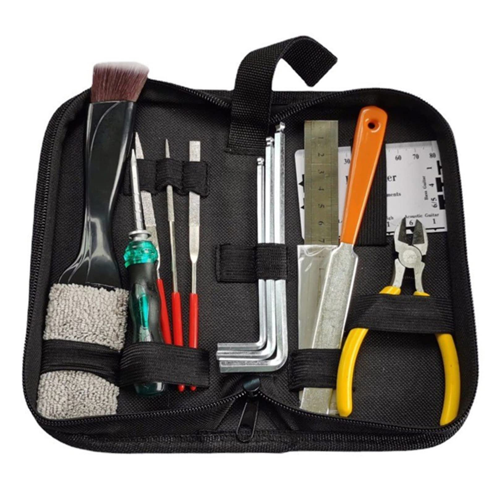 Btuty 15-Piece Guitar Maintenance Tool Kit with Cleaning Brush - Professional Guitar Accessories for Repair, Fret Polishing & Care - Perfect for Acoustic, Electric Guitar, Ukulele & Bass - Ideal for Musicians, Guitarists & DIY Enthusiasts