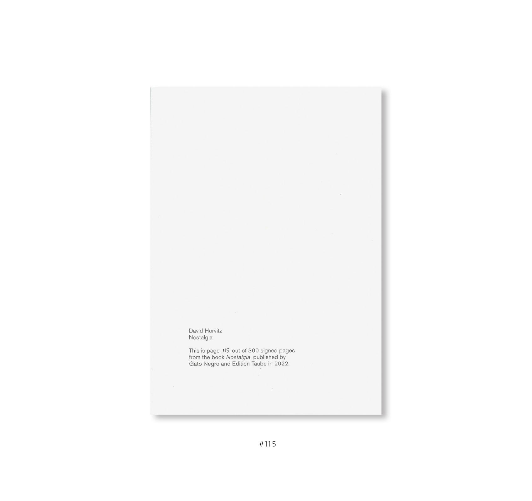 NOSTALGIA (2022) by David Horvitz - Limited Special Edition Art Book | Perfect for Contemporary Art Collectors & Photography Enthusiasts