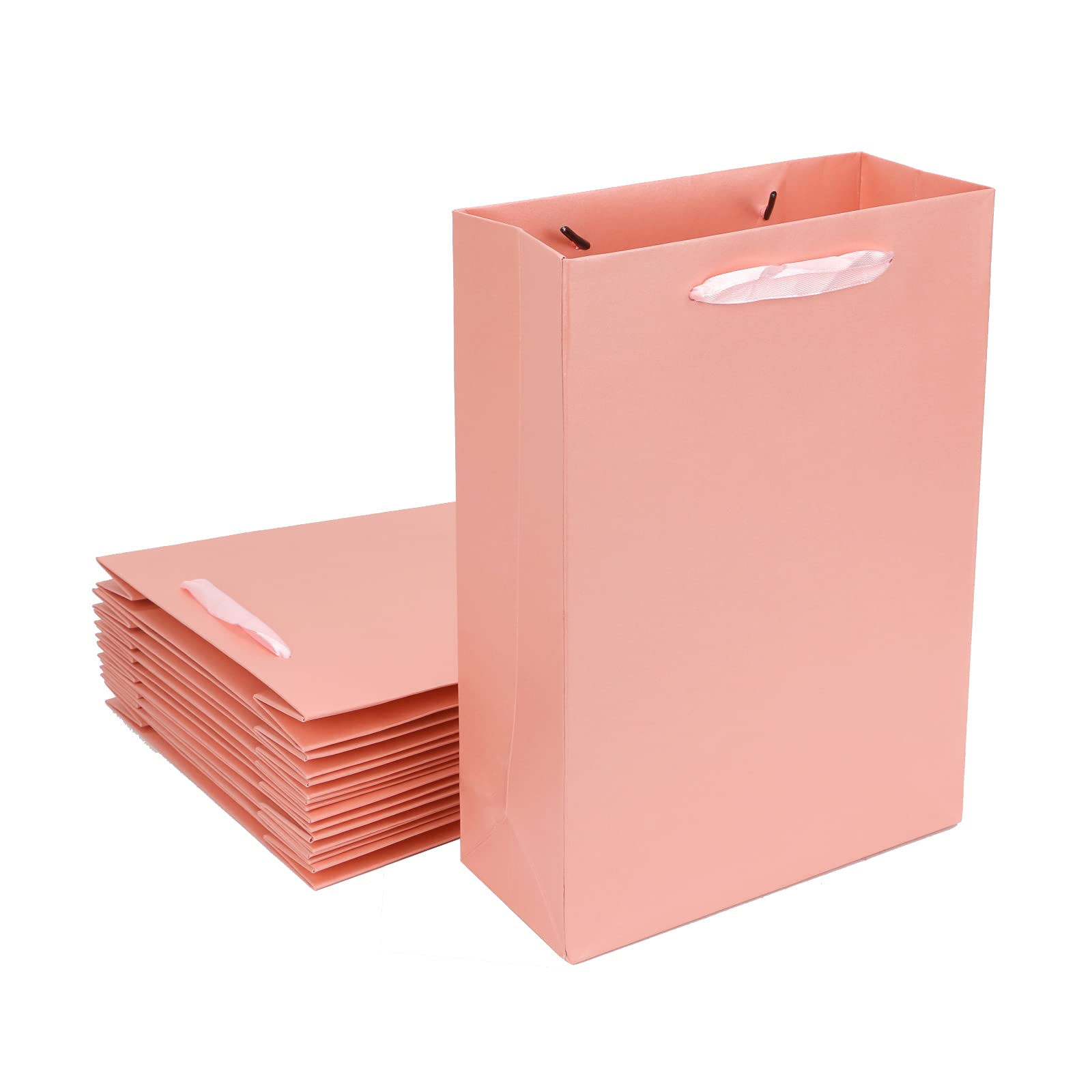 Dasofine 12pcs Pink Gift Bags with Handles - 7.4
