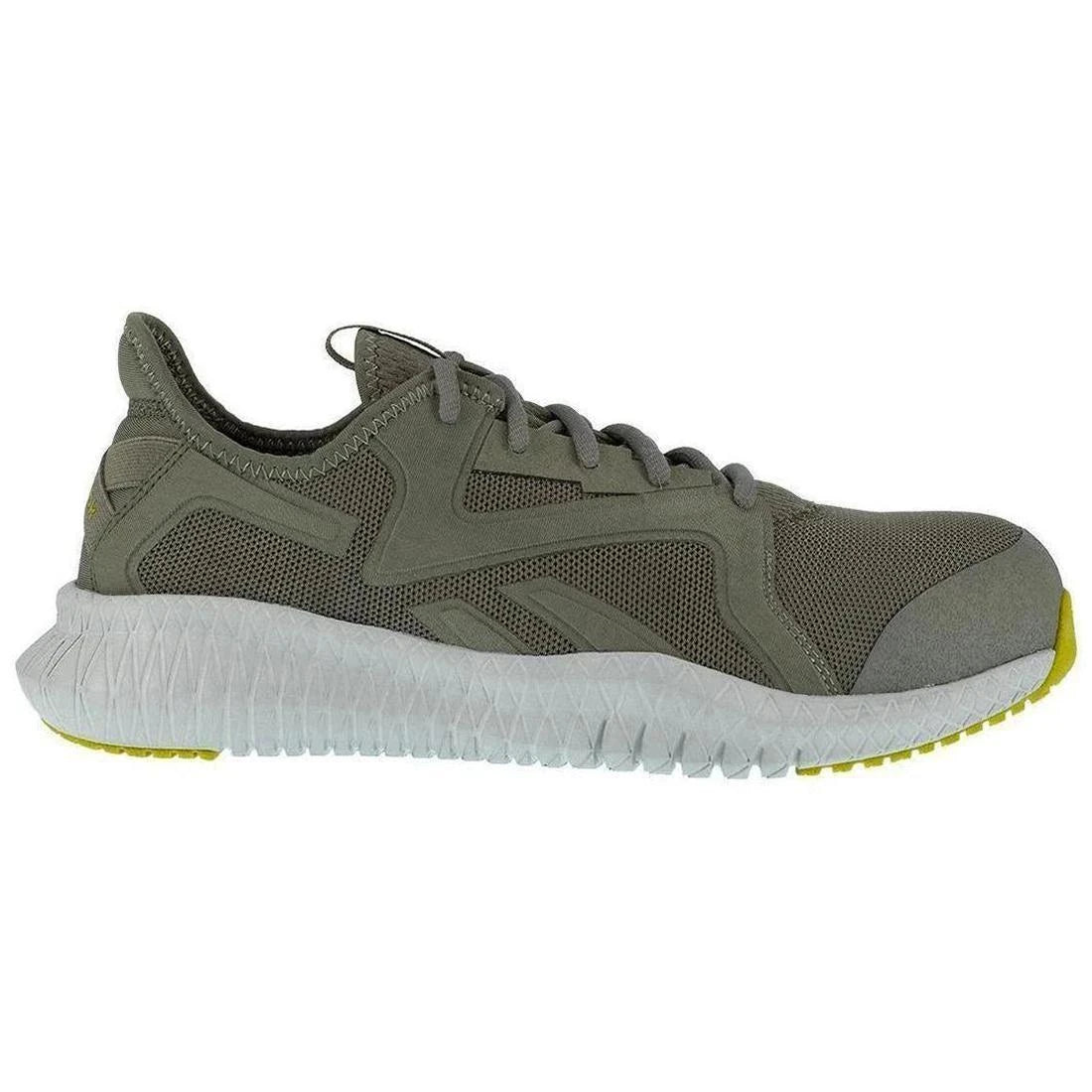 Flexagon 3.0 Composite Toe Athletic Work Shoes for Men - Lightweight Safety Toe Sneakers in Lime/Gray | Perfect for Construction, Warehouse & Outdoor Work